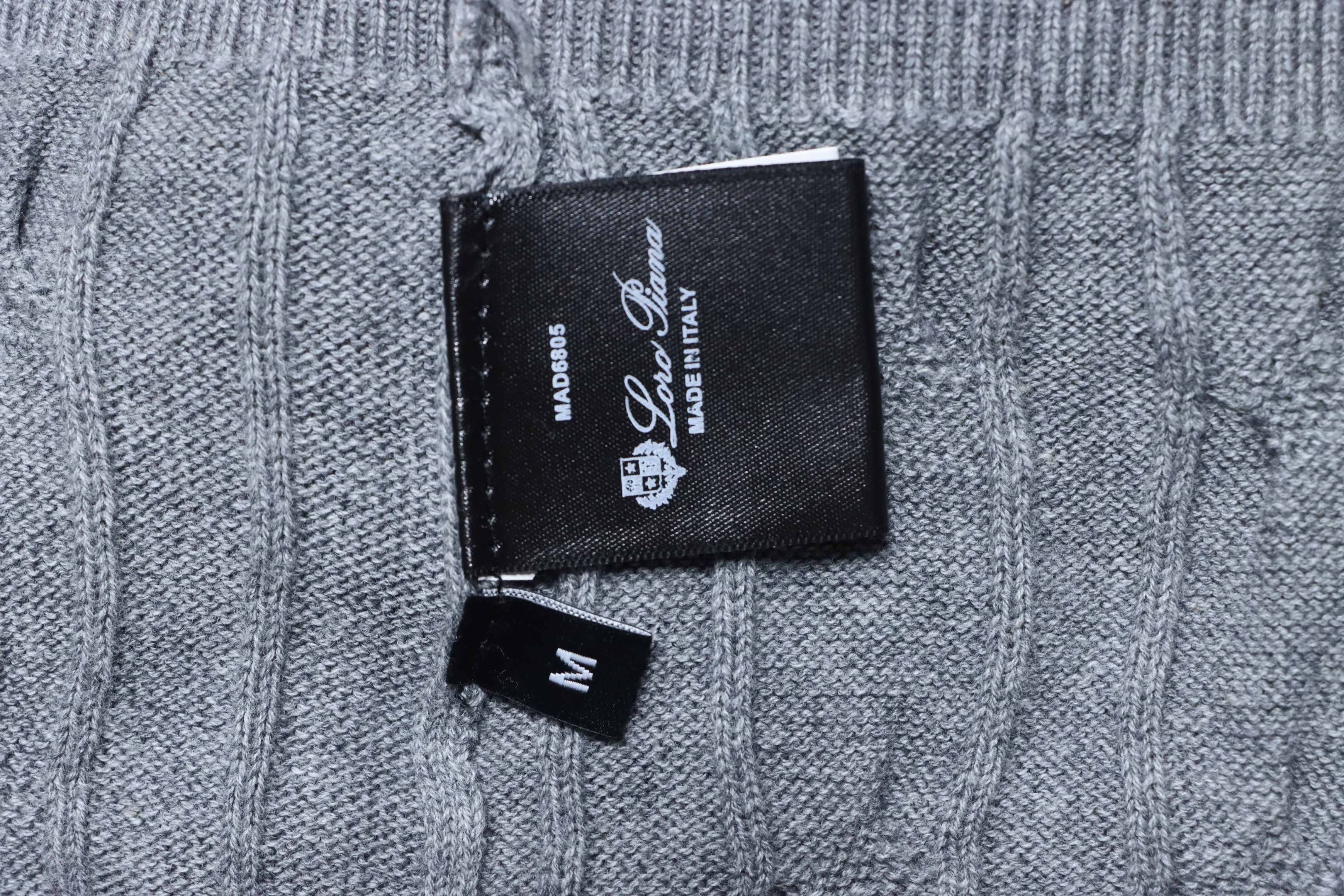 Loro Piana LP Cable Knit Short Sleeve Polo Shirt