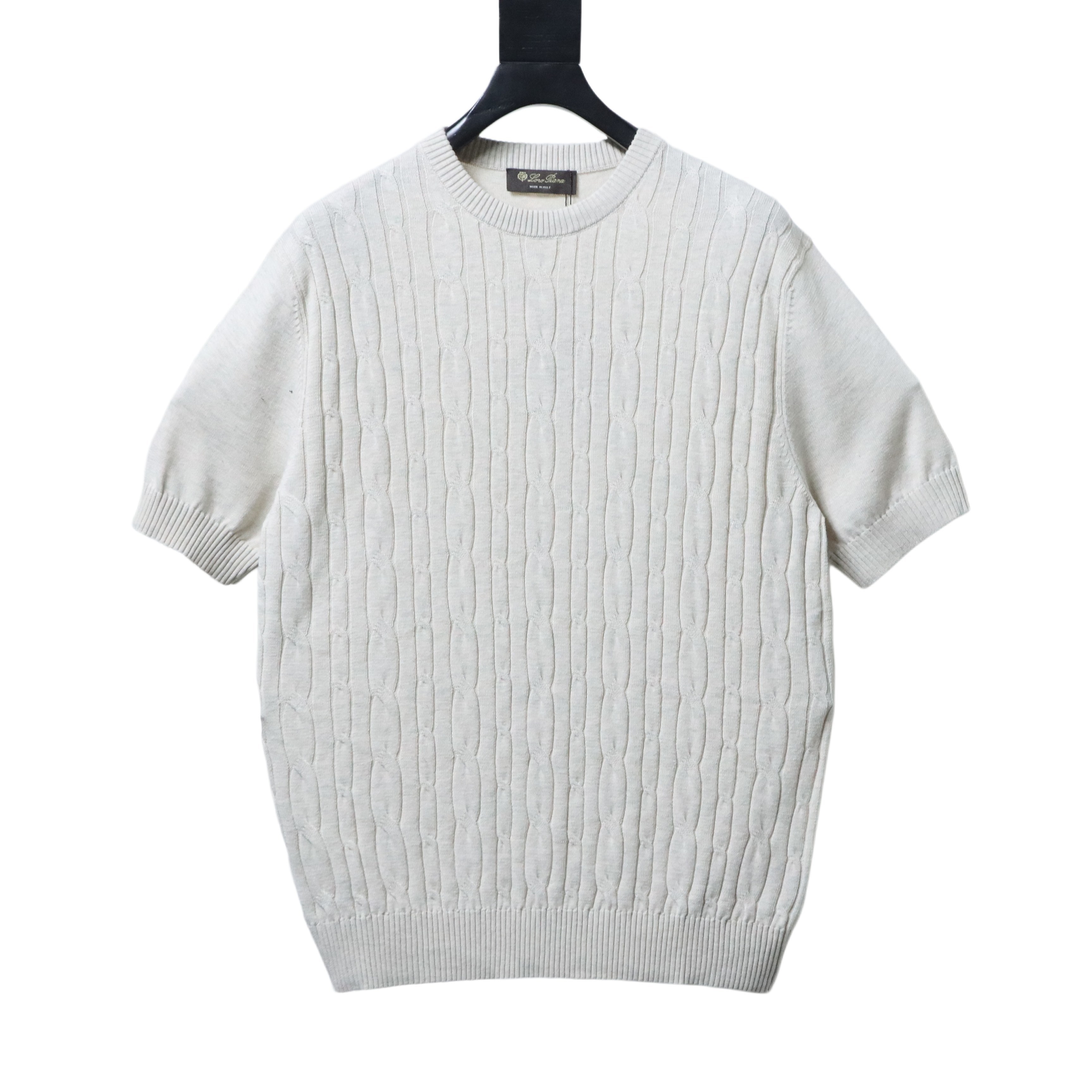Loro Piana LP Crew Neck Knit Short Sleeve T-Shirt