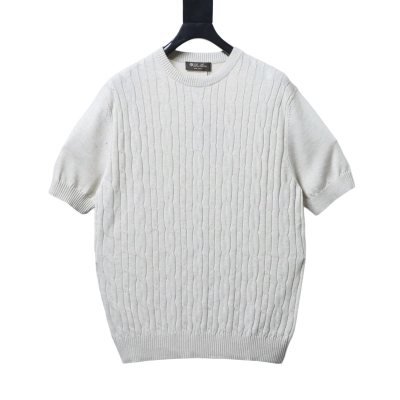 Loro Piana LP Crew Neck Knit Short Sleeve T-Shirt 02