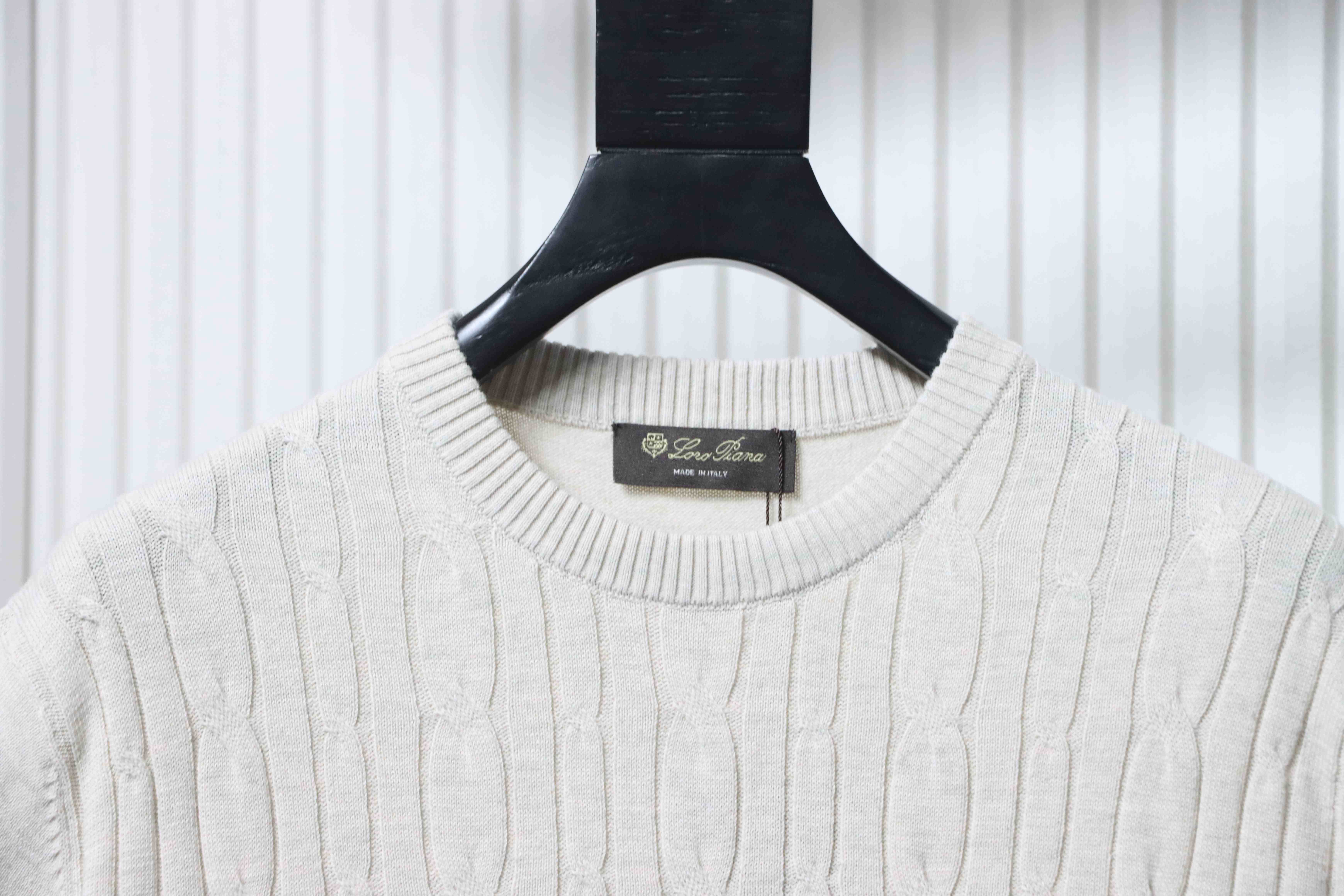 Loro Piana LP Crew Neck Knit Short Sleeve T-Shirt