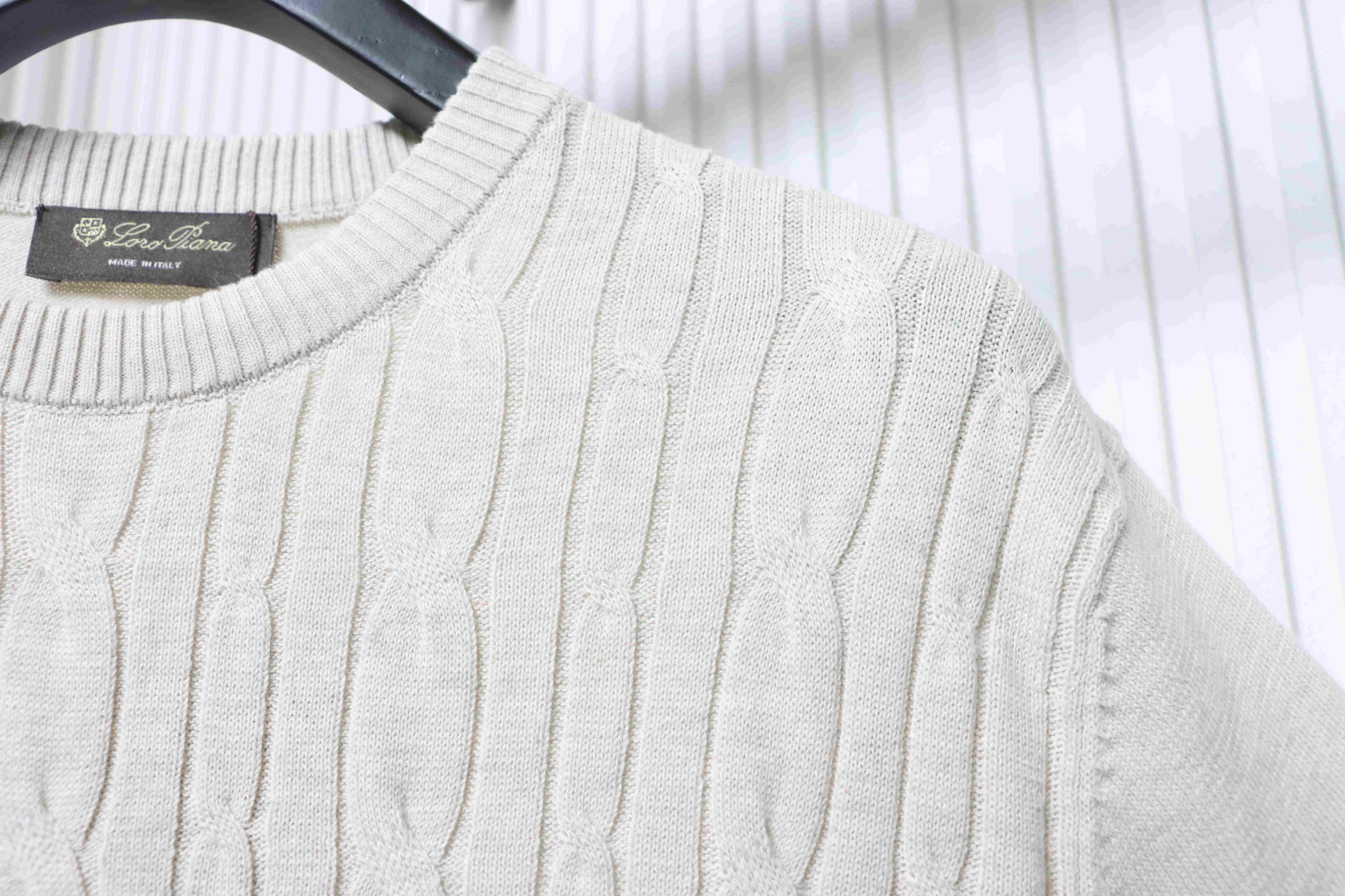 Loro Piana LP Crew Neck Knit Short Sleeve T-Shirt