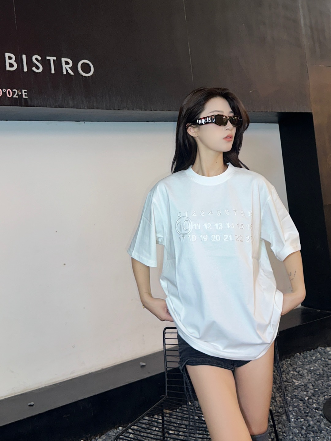 Maison Margiela 25SS Embroidered Letter Short Sleeve T-Shirt