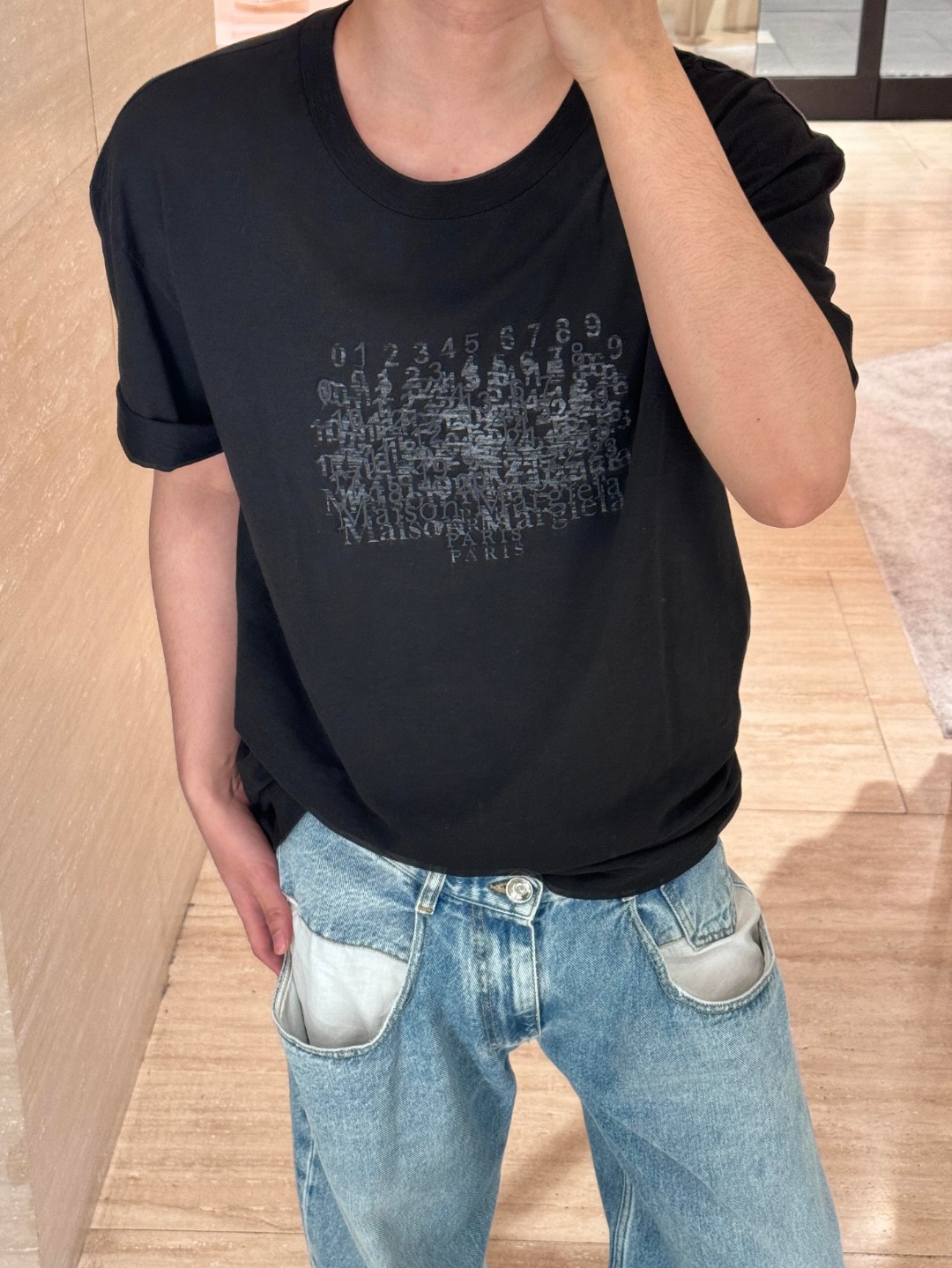 Maison Margiela 26SS Mirror Letter Short Sleeve T-Shirt