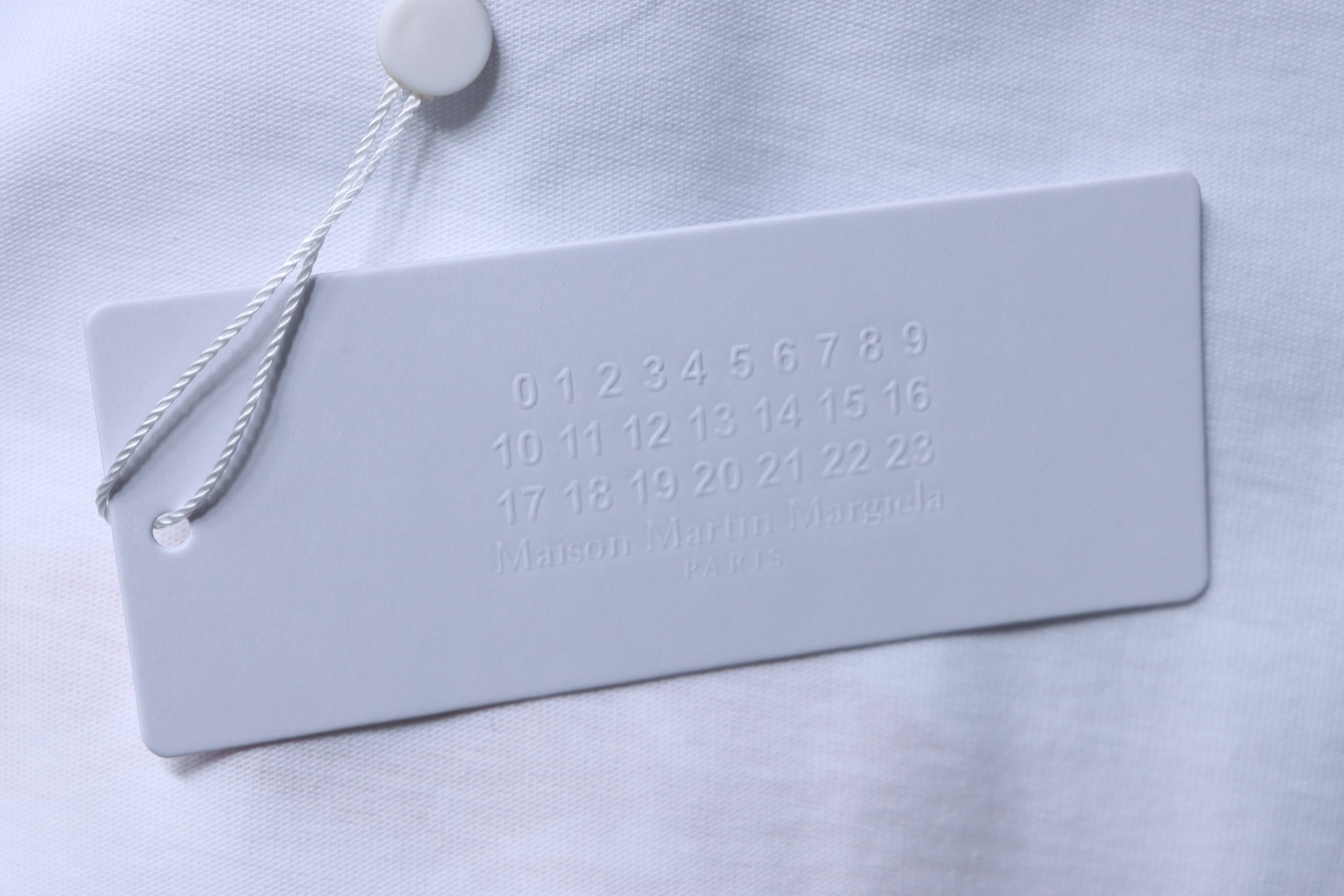 Maison Margiela Snake Limited Number Print Short White Sleeve T-Shirt
