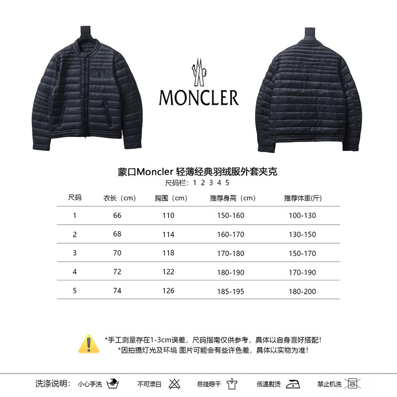 Moncler Black Lightweight Classic Down Jacket