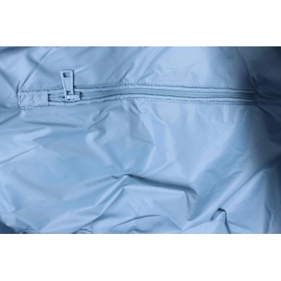 Moncler Micro Logo Patch Zip Stand Collar Blue Down Jacket 02