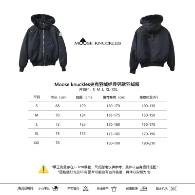 Moose Knuckles 02 Black Classic Men's Jacket Down Coat 01