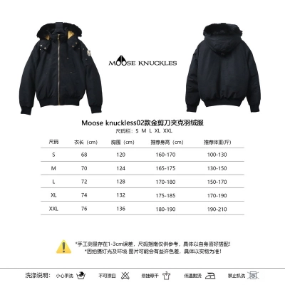 Moose Knuckles 02 Gold Scissors Black Jacket Down Coat 01
