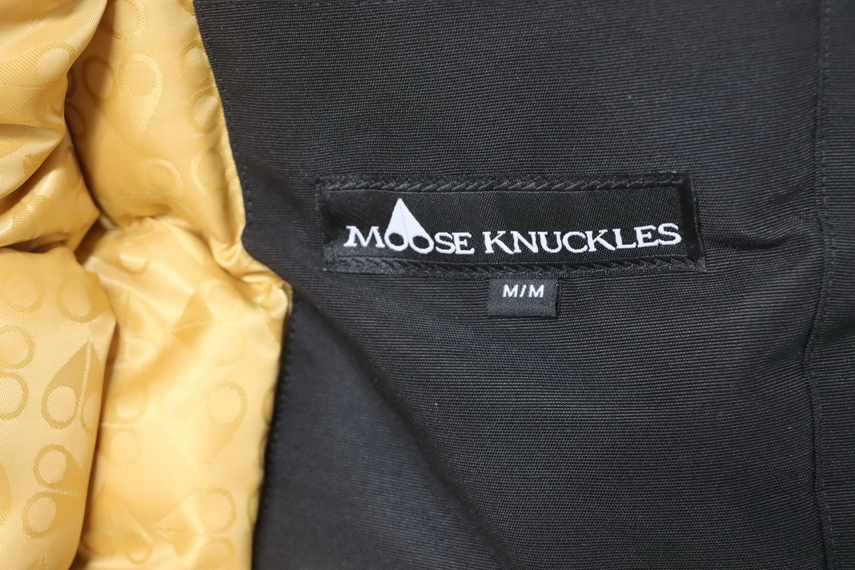 Moose Knuckles 02 Gold Scissors Black Jacket Down Coat