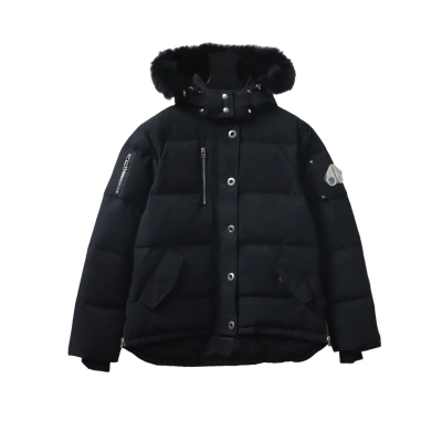 Moose Knuckles 05 Black Classic Women's Chest-Zip Down Jacket 02