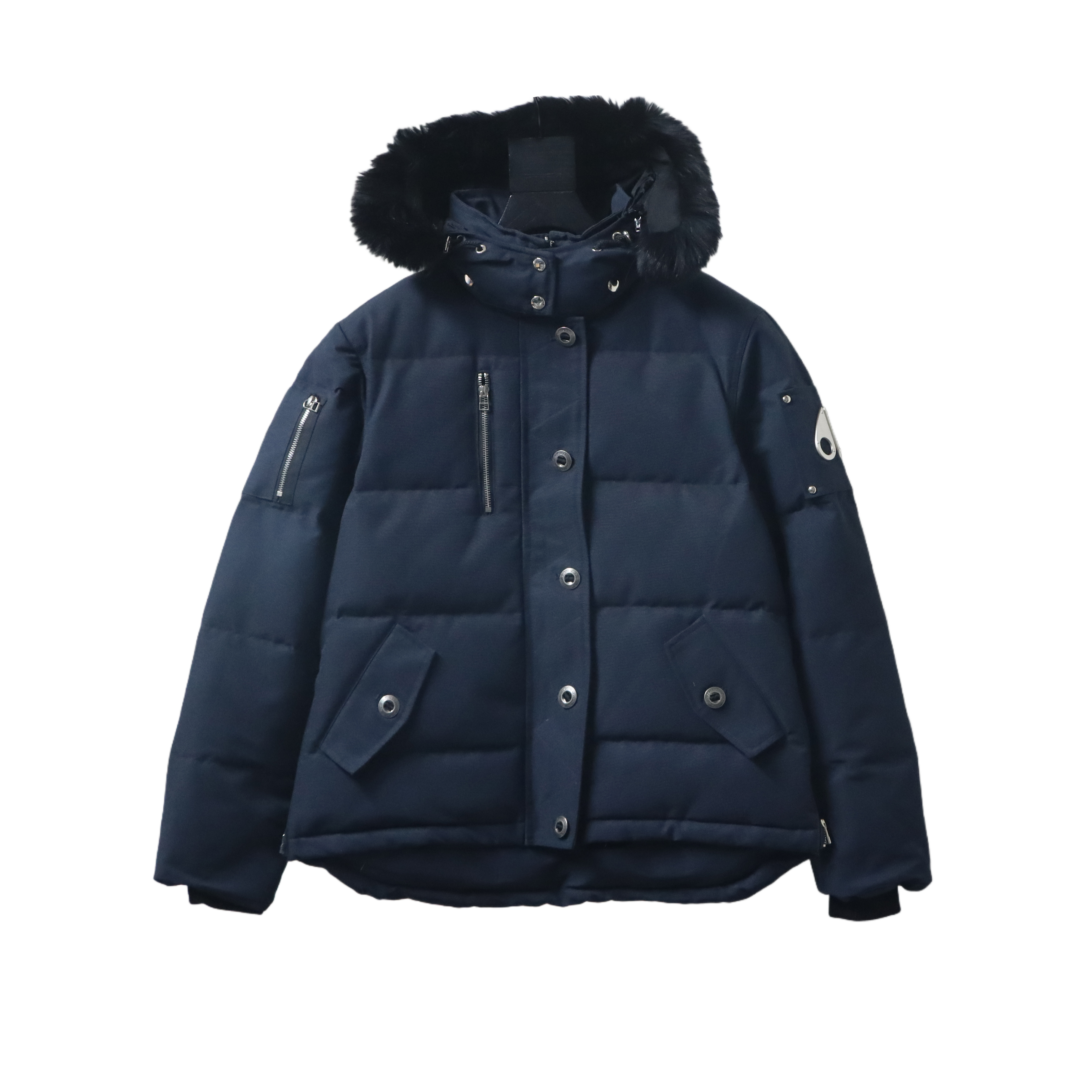 Moose Knuckles 05 Dark Blue Classic Women's Chest-Zip Down Jacket
