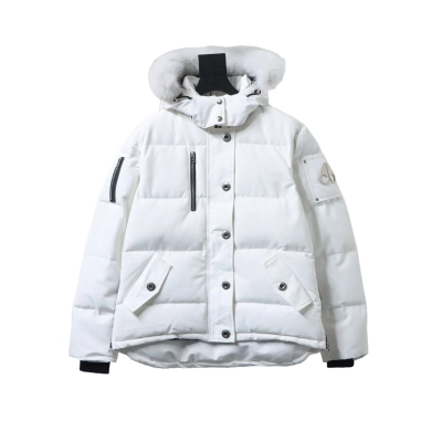 Moose Knuckles 05 White Classic Women's Chest-Zip Down Jacket 02