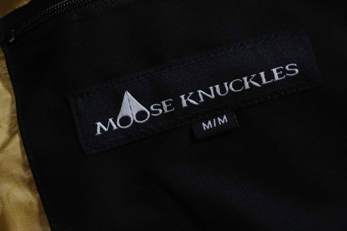Moose Knuckles 05 Women's Gold Scissors Black Down Jacket