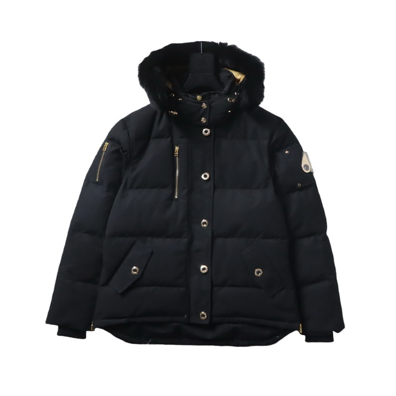 Moose Knuckles 05 Women's Gold Scissors Black Down Jacket