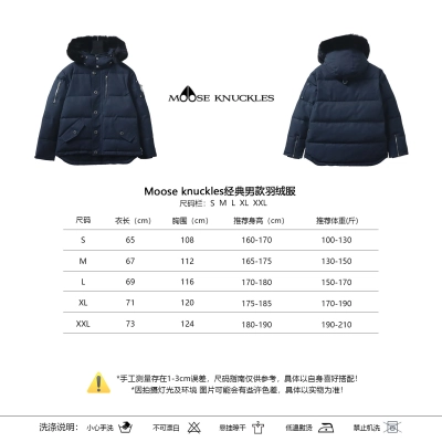 Moose Knuckles 06 Dark Blue Classic Men's Down Jacket 01