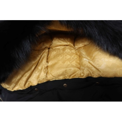 Moose Knuckles 06 Gold Scissors Black Classic Down Jacket 02