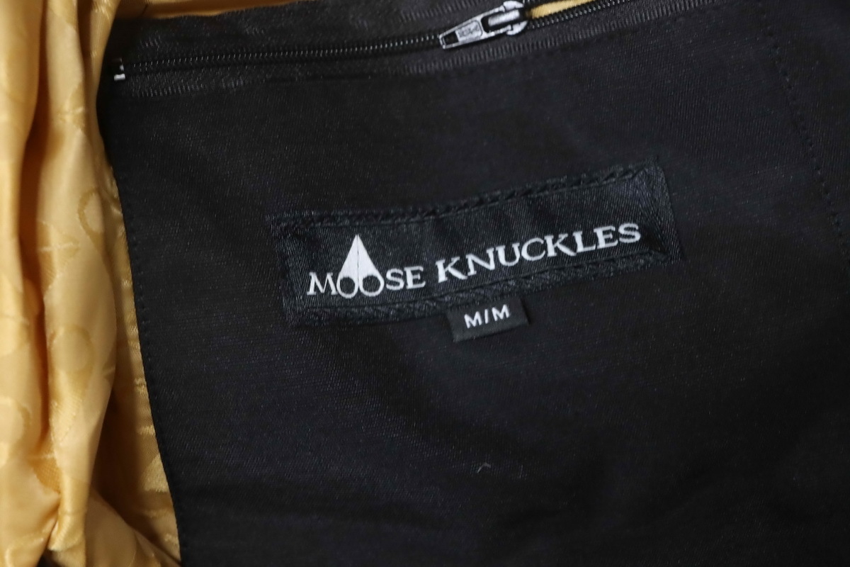Moose Knuckles 06 Gold Scissors Black Classic Down Jacket