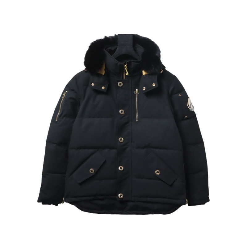 Moose Knuckles 06 Gold Scissors Black Classic Down Jacket