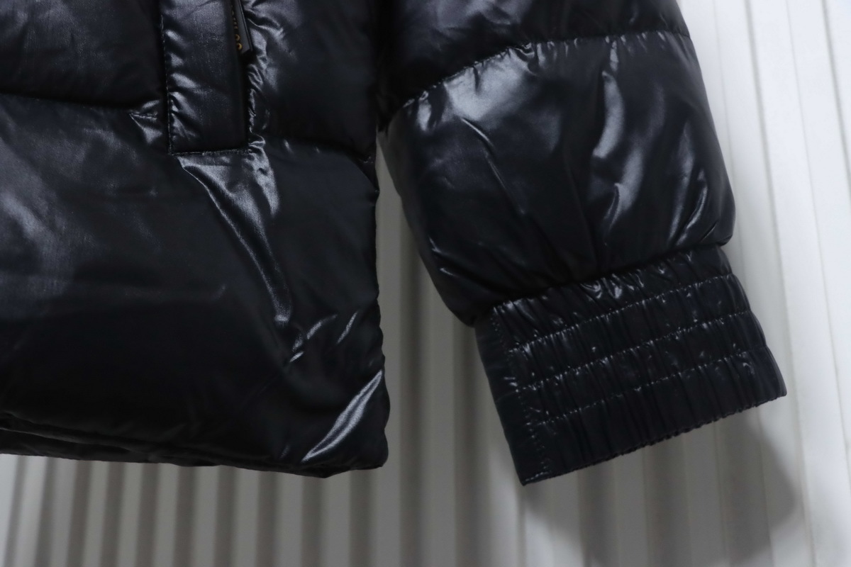 Moose Knuckles 09 Gold Scissors Black Big Check Down Jacket