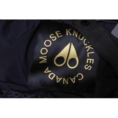 Moose Knuckles 12 Gold Scissors Black Double-Zip Down Jacket 02