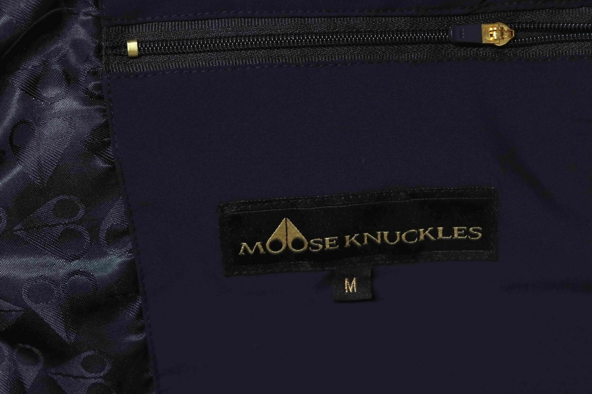 Moose Knuckles 12 Gold Scissors Black Double-Zip Down Jacket