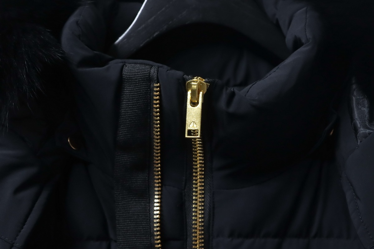 Moose Knuckles 12 Gold Scissors Black Double-Zip Down Jacket