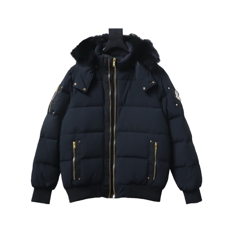 Moose Knuckles 12 Gold Scissors Black Double-Zip Down Jacket