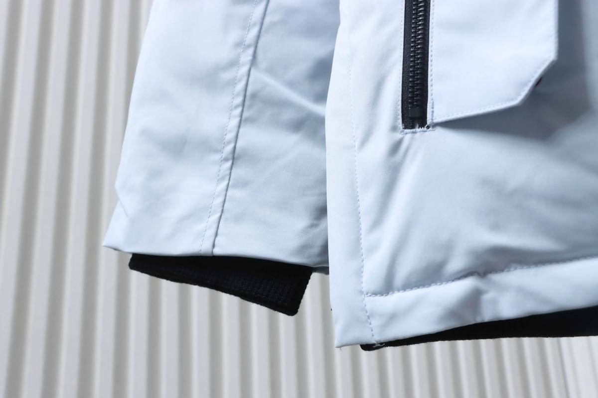 Moose Knuckles Celebrity Style Blue Multi-Pocket Down Jacket