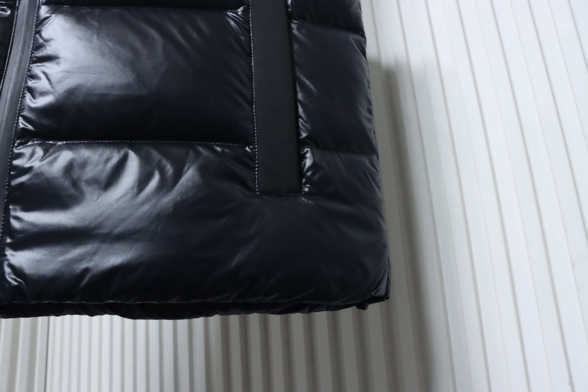 Moose Knuckles Glossy Black Goose Down Vest