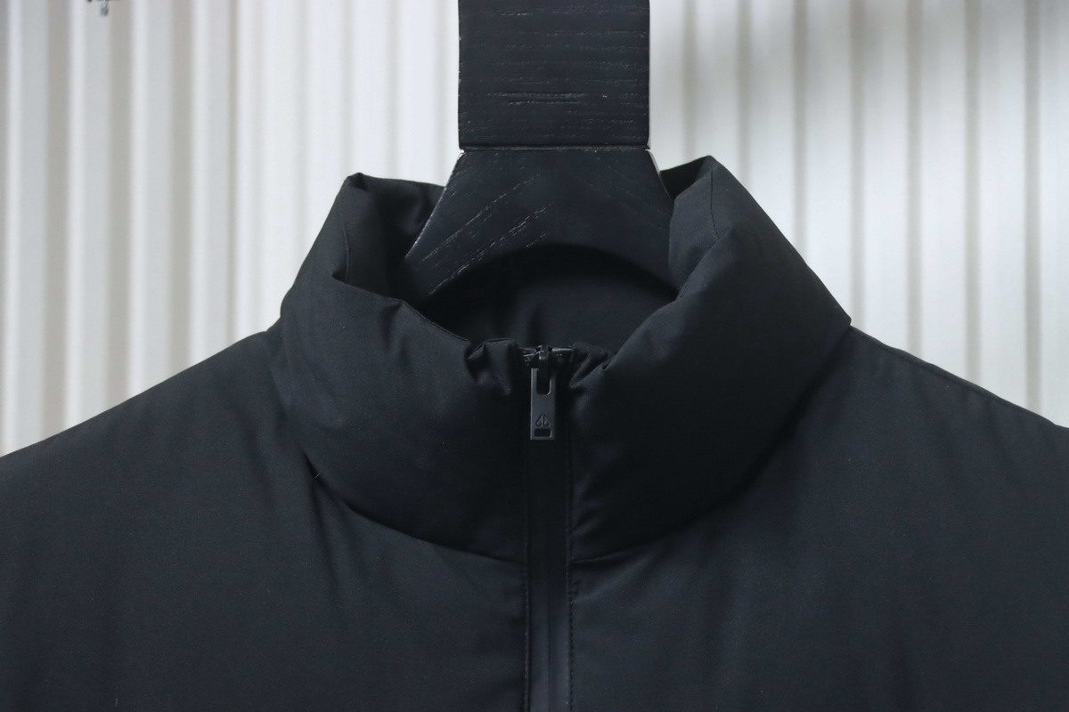 Moose Knuckles Glossy Black Goose Down Vest