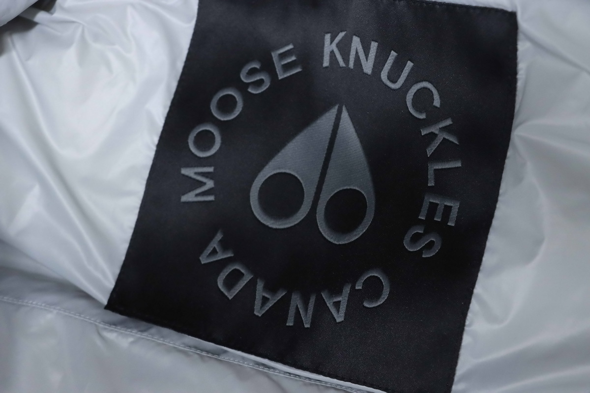 Moose Knuckles Glossy White Goose Down Vest