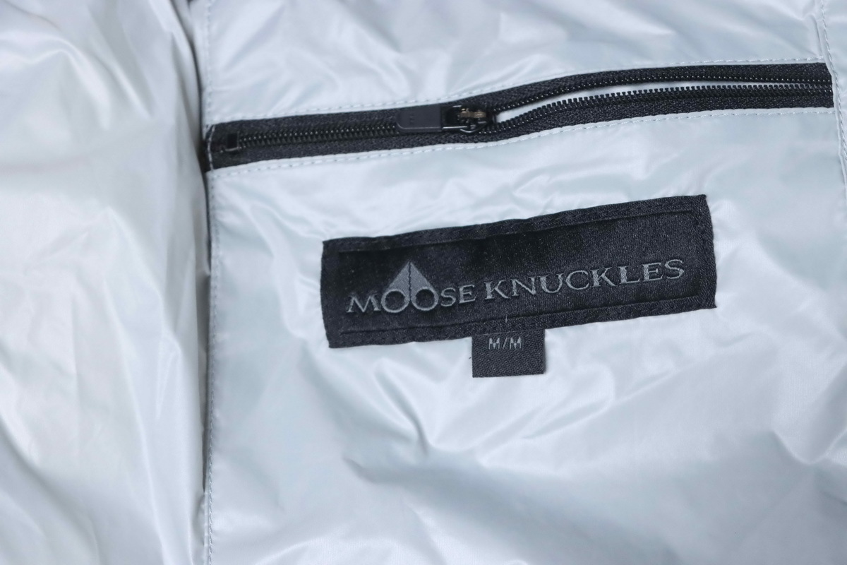 Moose Knuckles Glossy White Goose Down Vest