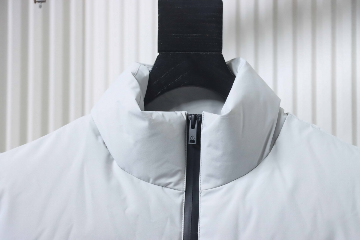 Moose Knuckles Glossy White Goose Down Vest