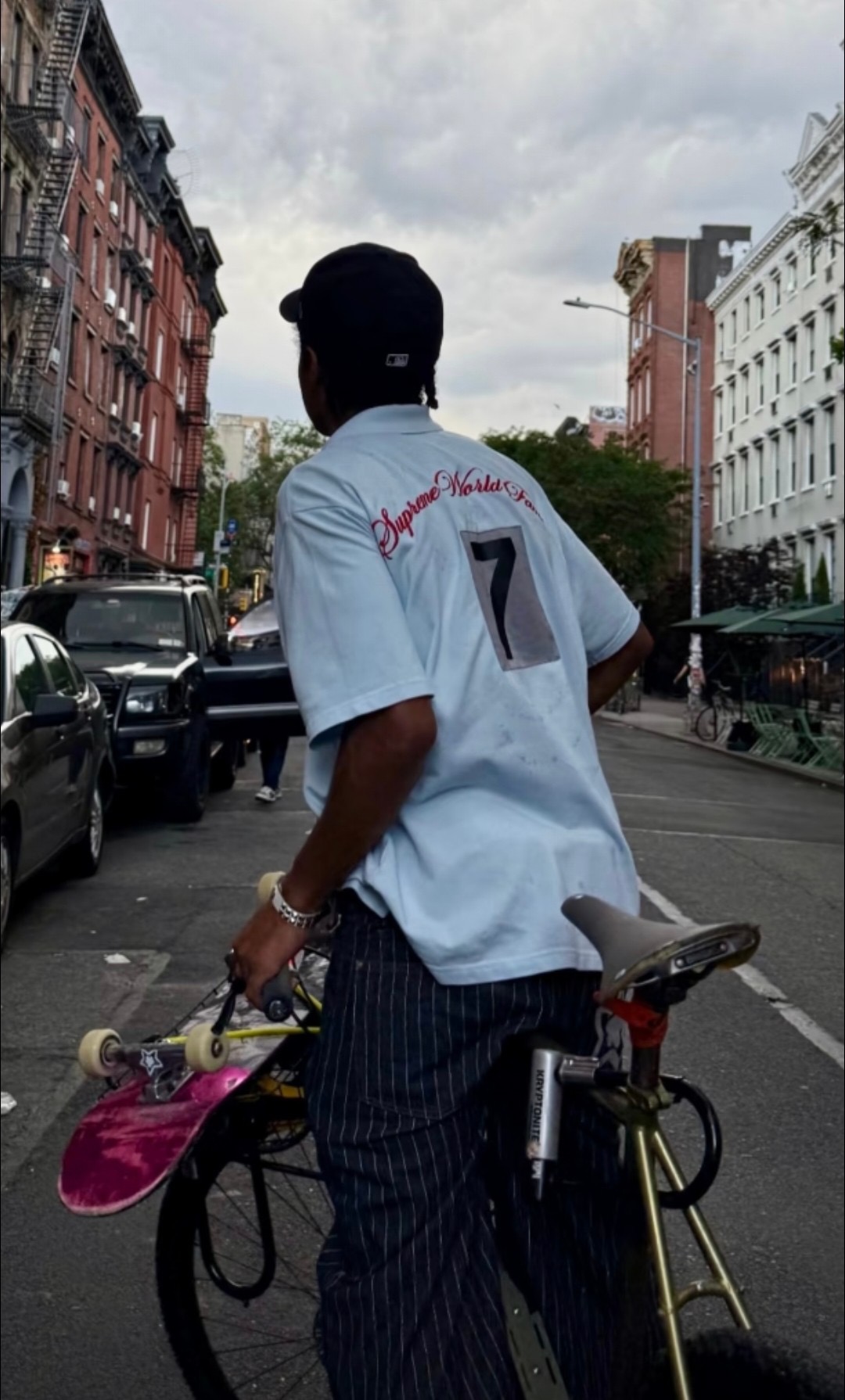 Supreme 25SS No. 7 Embroidered Script Short Sleeve Polo Shirt