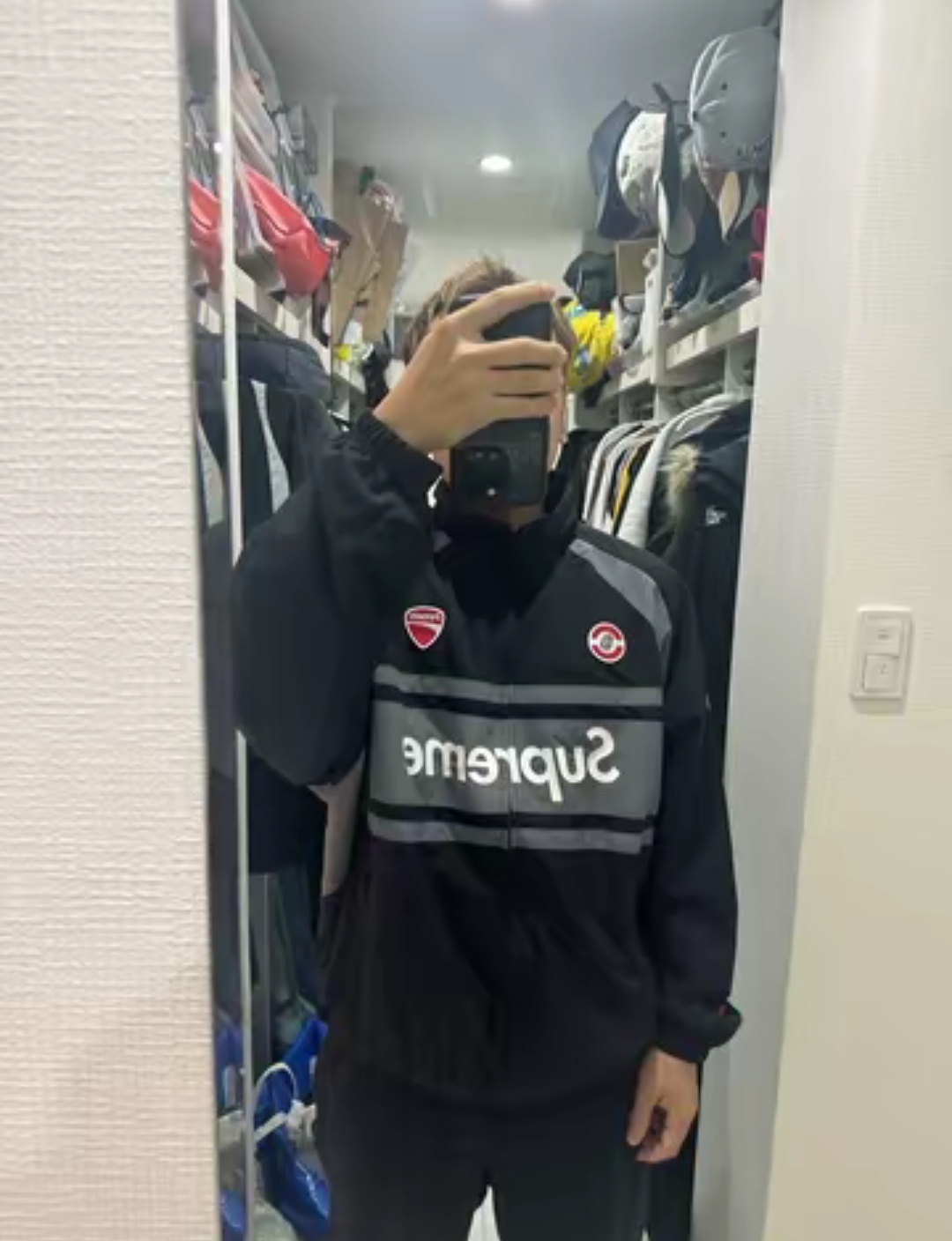 Supreme x Ducati SS24 Logo Print Colorblock Sports Jacket