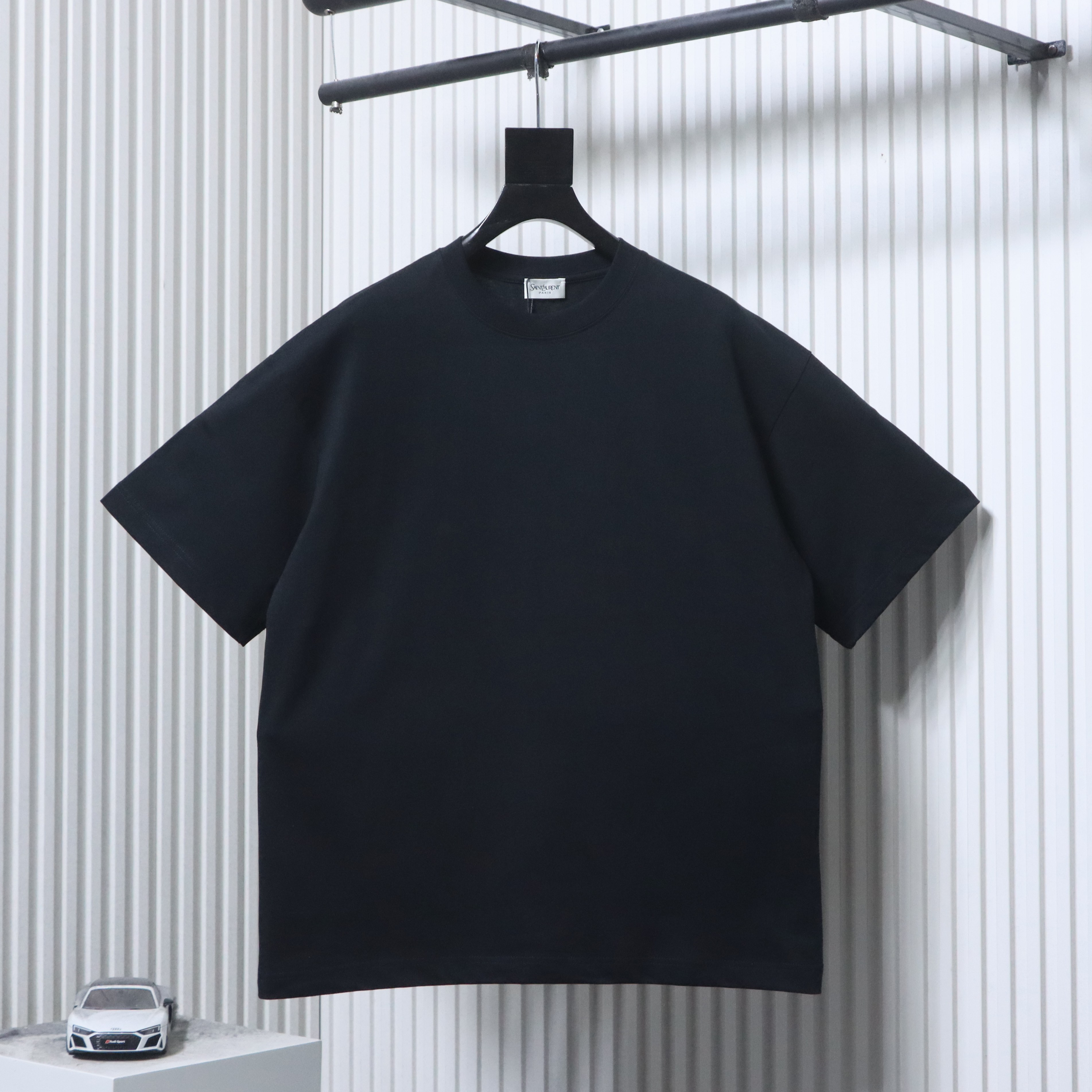 YSL Saint Laurent 26SS Back Letter Print Short Sleeve T-Shirt