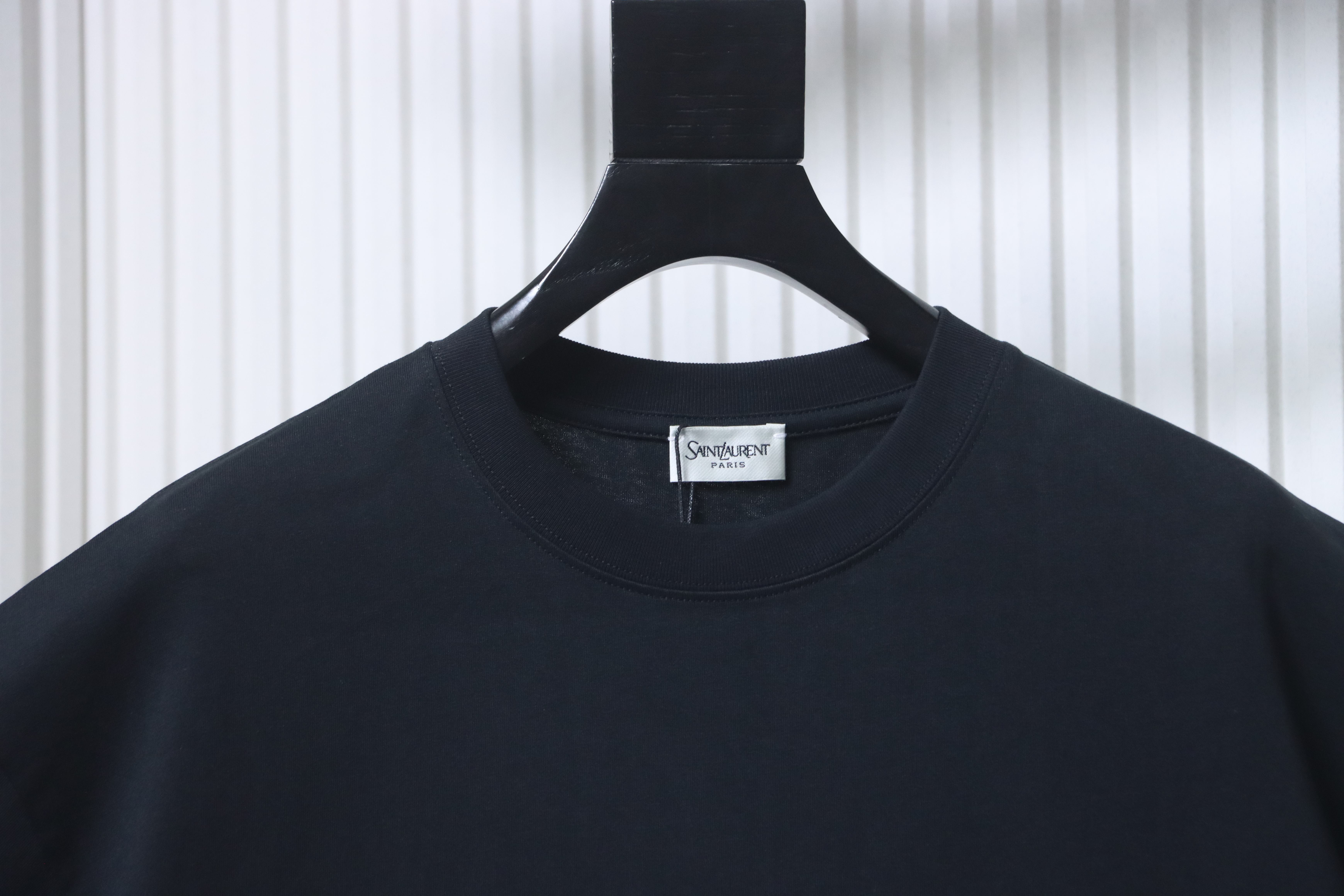 YSL Saint Laurent 26SS Back Letter Print Short Sleeve T-Shirt