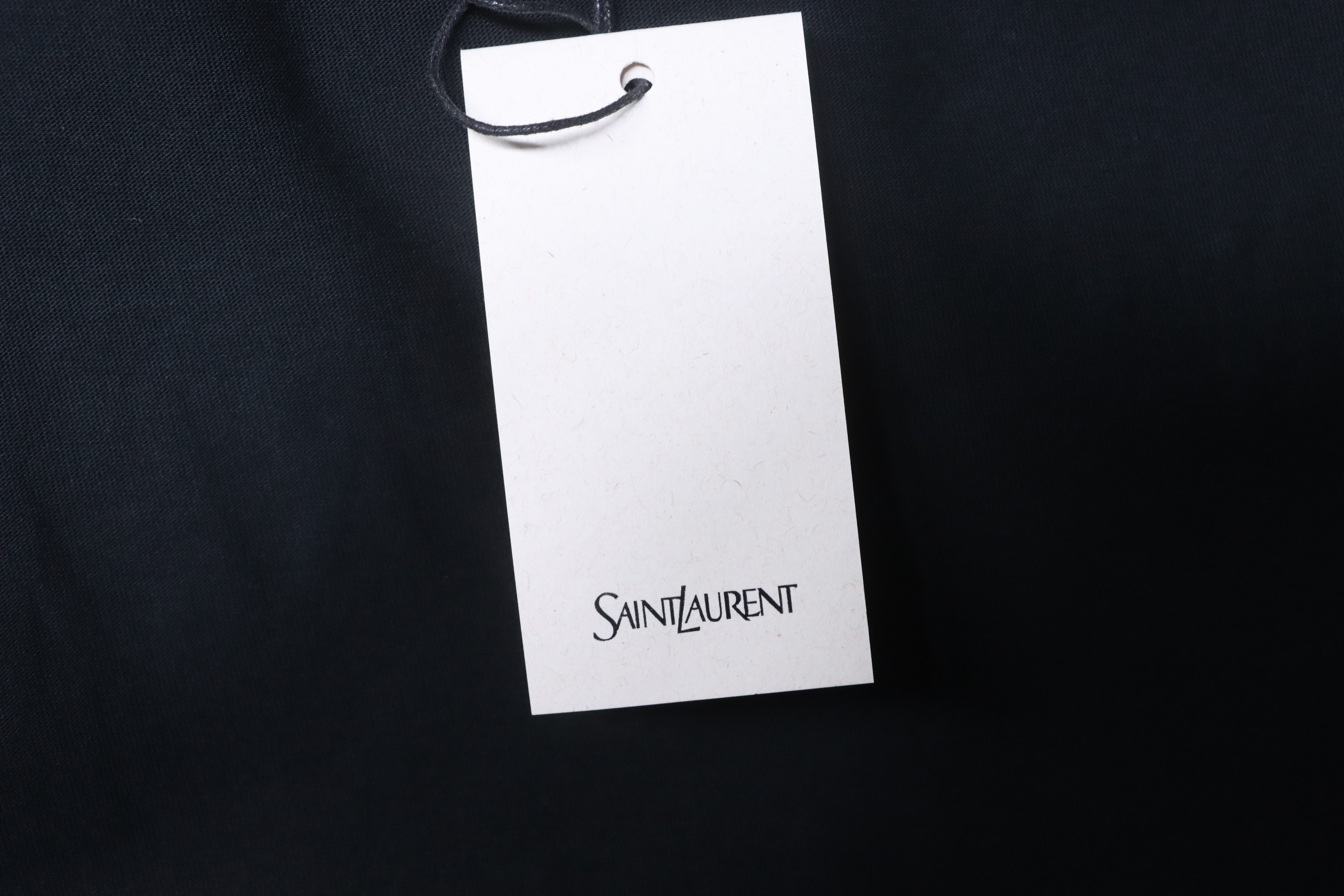 YSL Saint Laurent 26SS Back Letter Print Short Sleeve T-Shirt