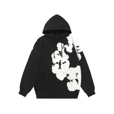 Denim Tears Cotton Wreath 380G Terry Hoodie Set Black / Gray / Purple 6002 02