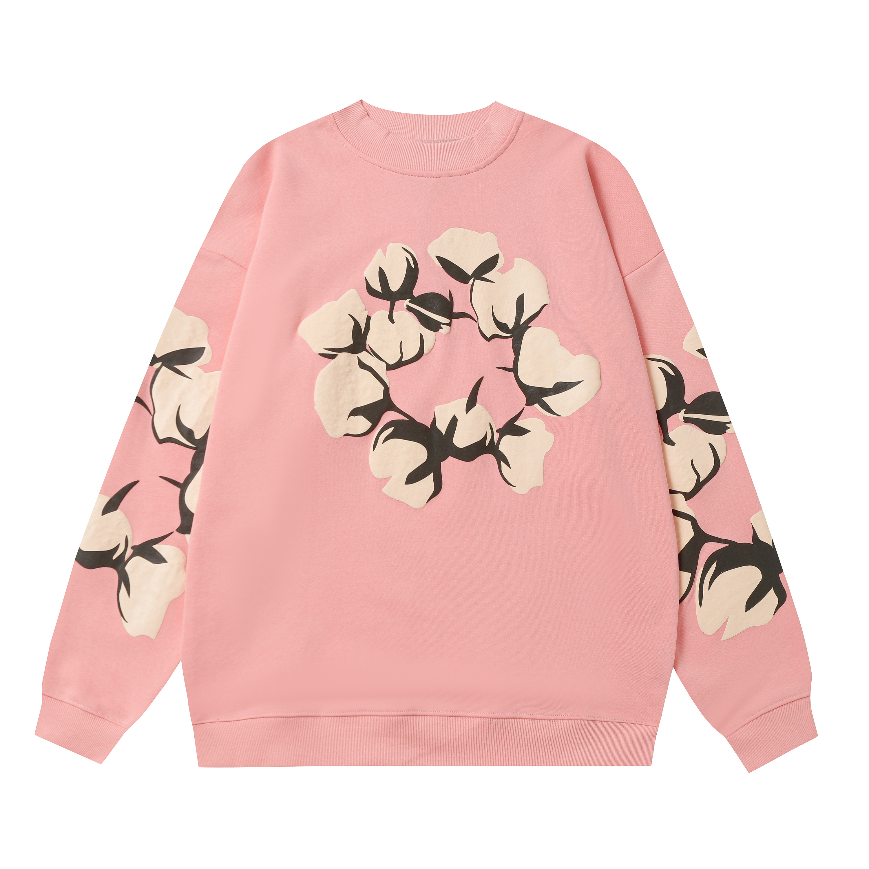 Denim Tears Cotton Wreath 380G Terry Hoodie Set Black / Yellow / Peacock Blue / Red / Green / Gray / Royal Blue / Pink 5001