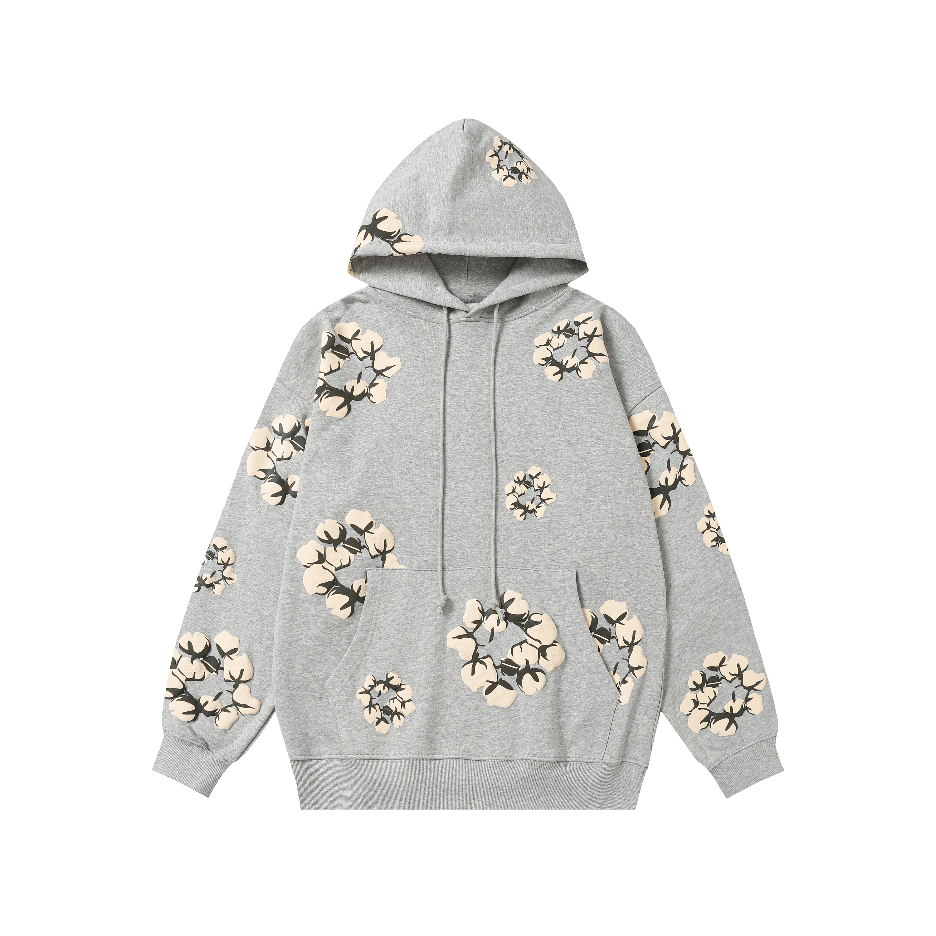 Denim Tears Cotton Wreath 380G Terry Hoodie Set Black / Yellow / Peacock Blue / Red / Green / Gray / Royal Blue / Pink 6001