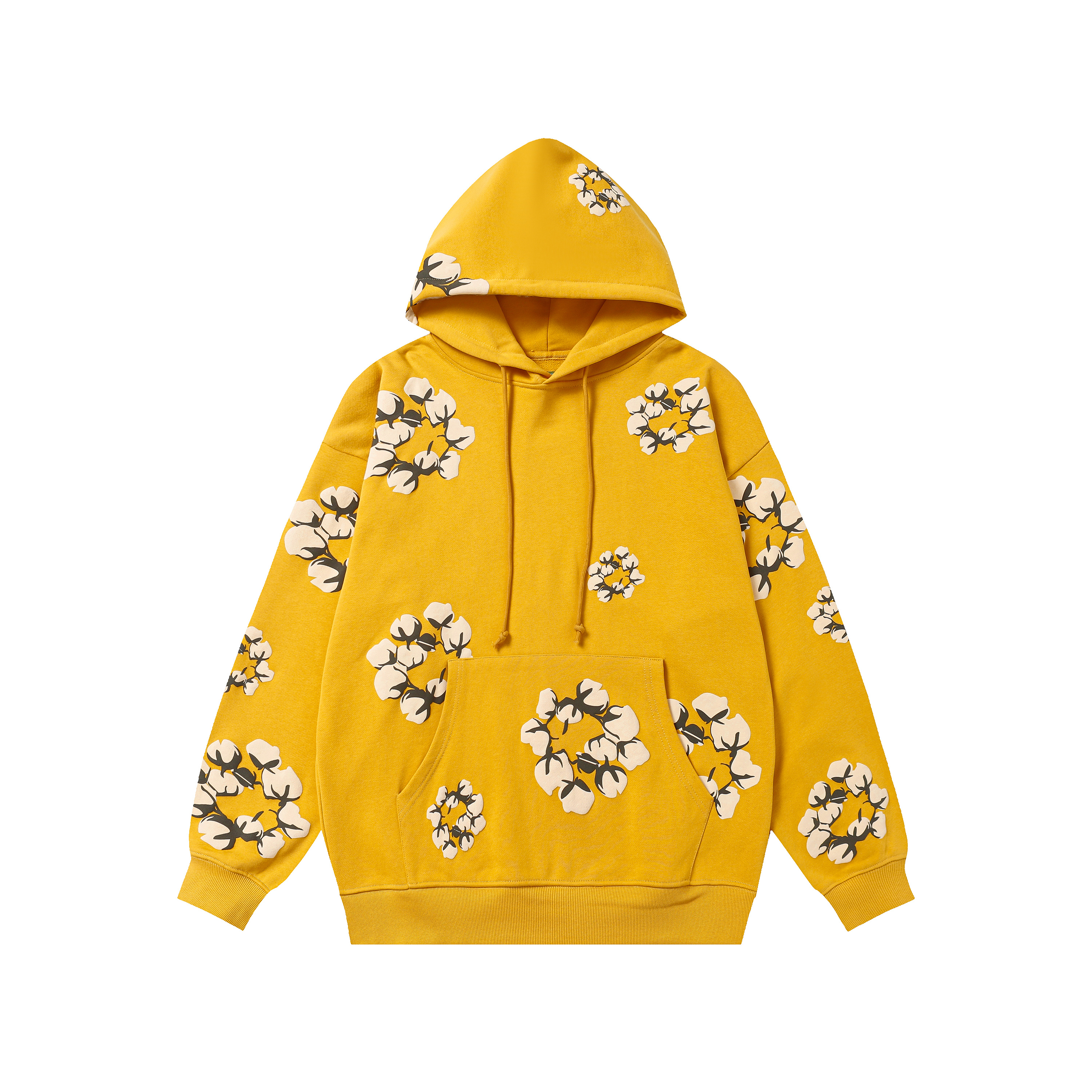 Denim Tears Cotton Wreath 380G Terry Hoodie Set Black / Yellow / Peacock Blue / Red / Green / Gray / Royal Blue / Pink 6001