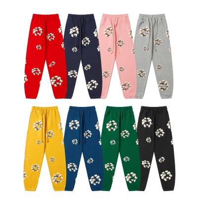 Denim Tears Cotton Wreath 380G Terry Hoodie Set Black / Yellow / Peacock Blue / Red / Green / Gray / Royal Blue / Pink 8001 01