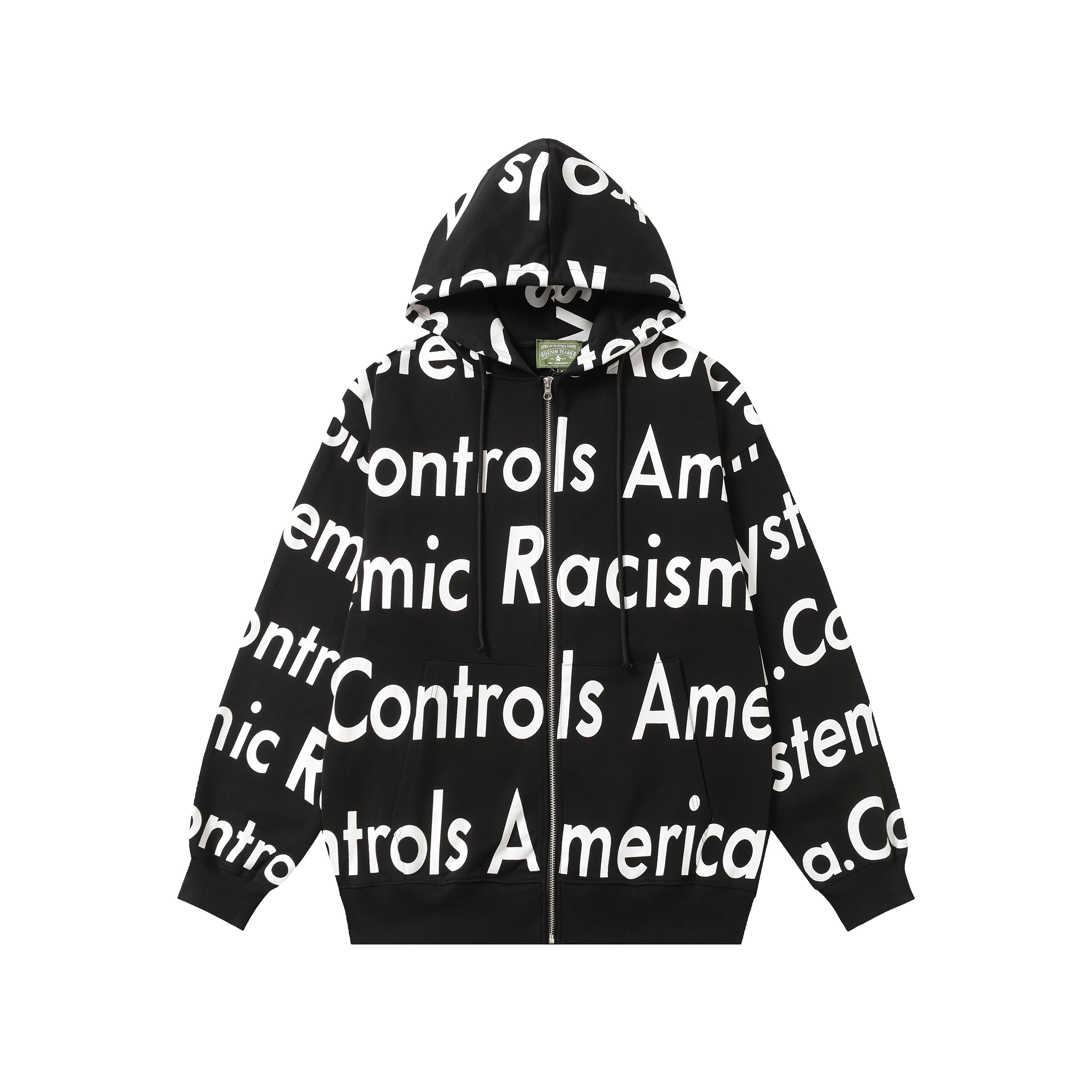 Denim Tears Cotton Wreath 380G Terry Zip Jacket Black / Red / Gray / Sky Blue / White Heather Gray 6666