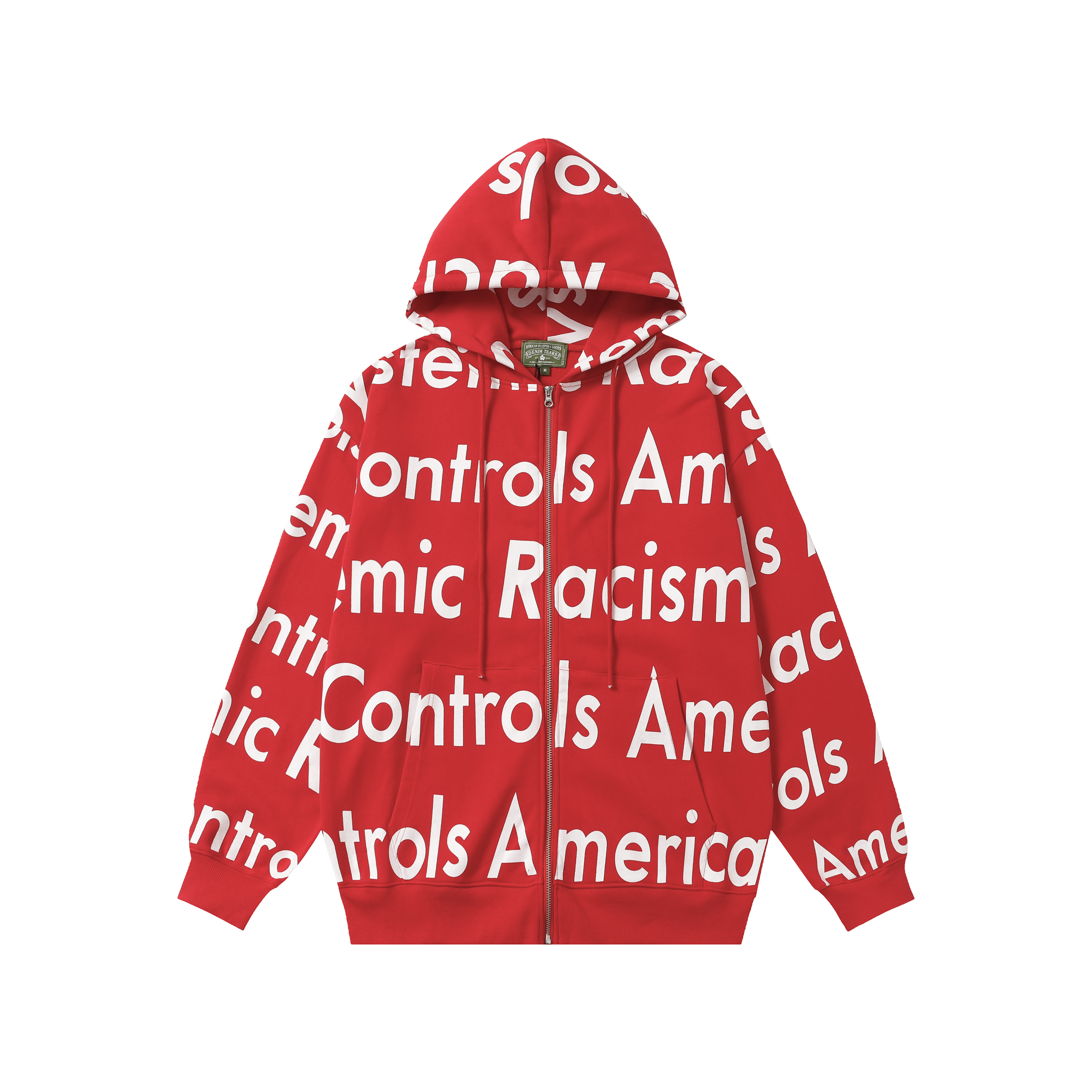 Denim Tears Cotton Wreath 380G Terry Zip Jacket Black / Red / Gray / Sky Blue / White Heather Gray 6666