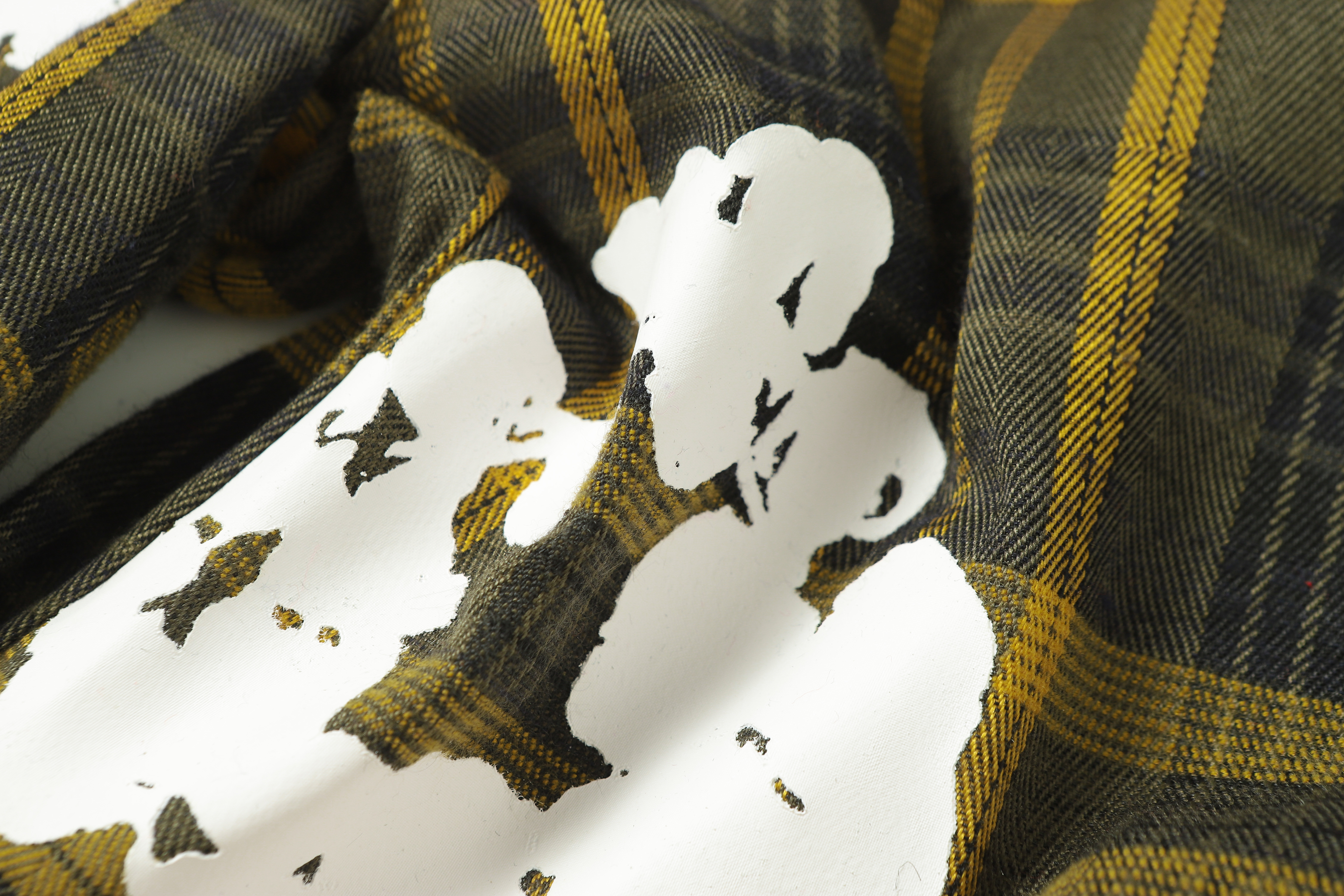 Denim Tears Cotton Wreath Plaid Short Sleeve Set Red / Gray / Yellow 8618