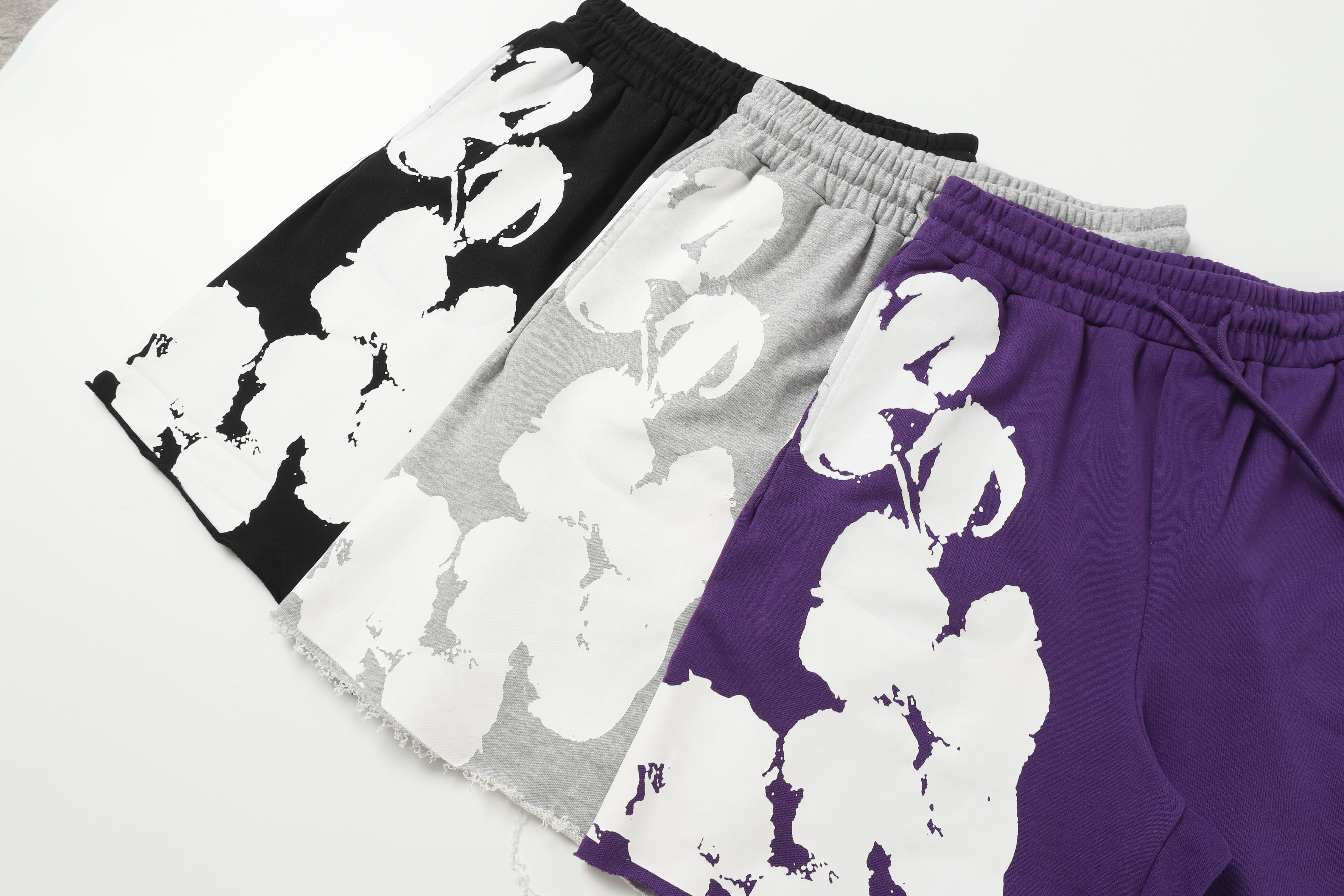 Denim Tears Cotton Wreath Short Sleeve Set Black / Gray / Purple 8622