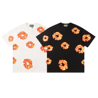 Denim Tears Cotton Wreath Short Sleeve Set Black / White 351 01