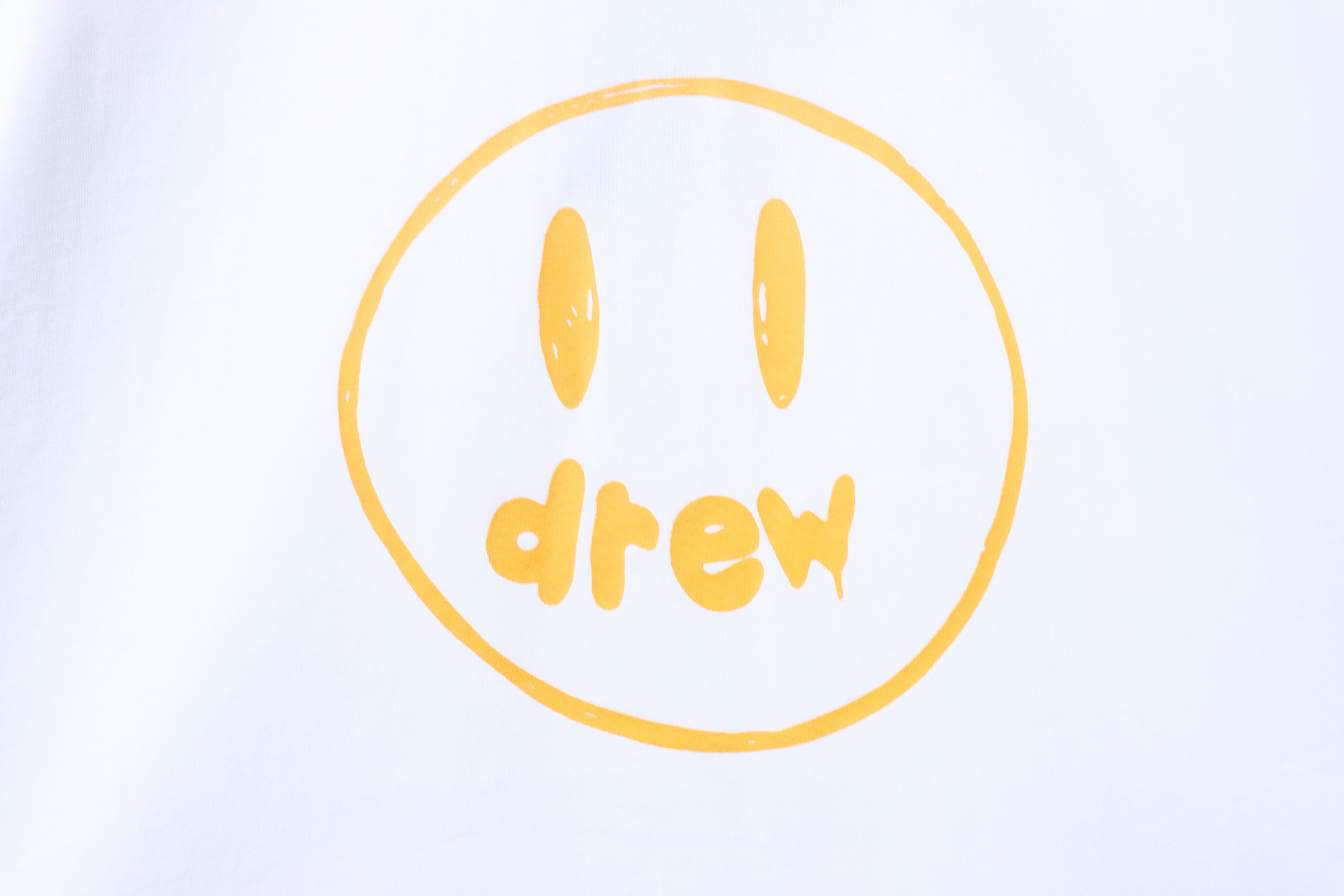 Drew House Line Smiley Face Print Crewneck Short Sleeve T-Shirt