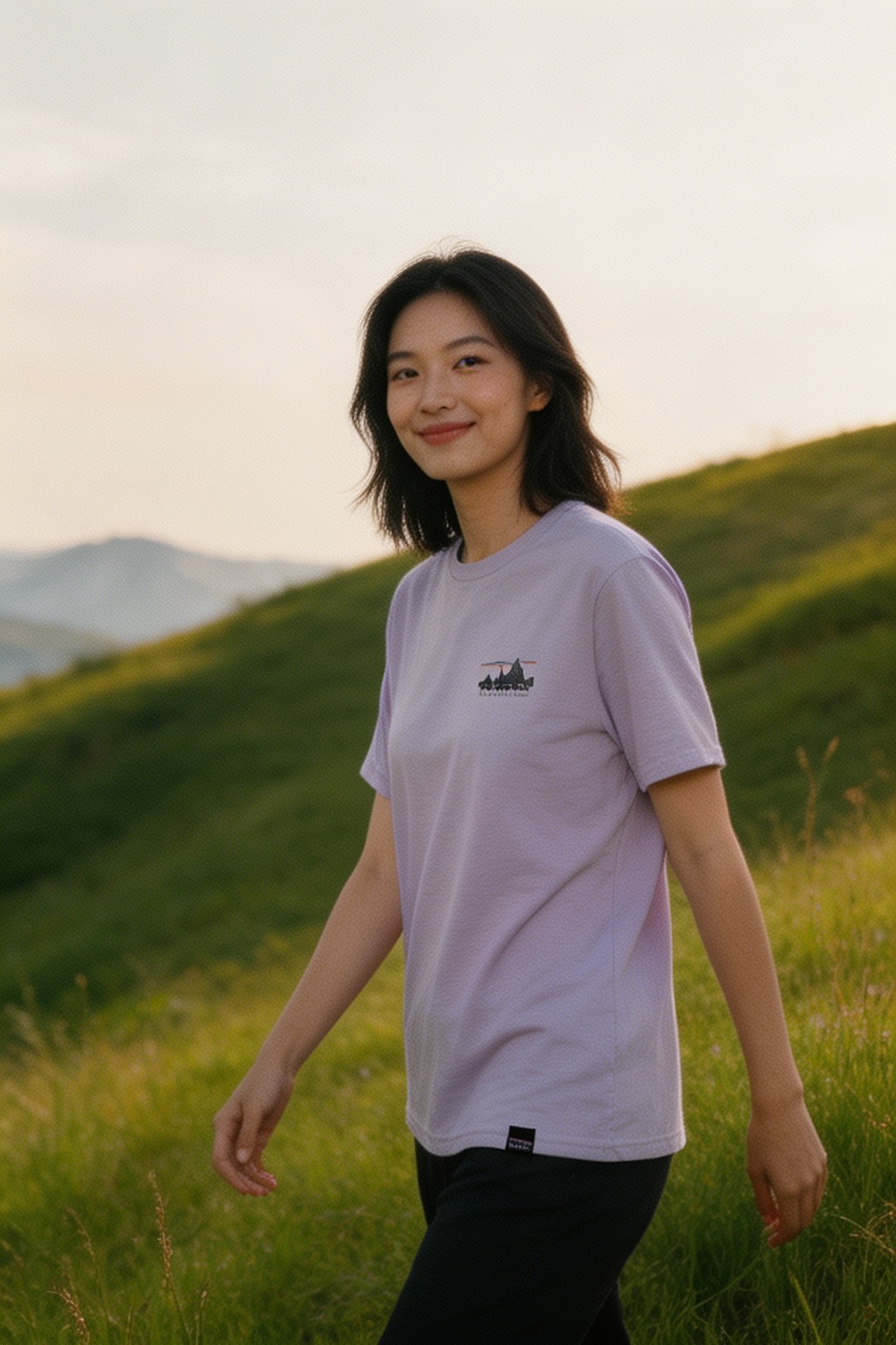 Patagonia C1 Mountain Purple Short Sleeve T-Shirt